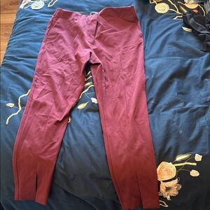 Ann Taylor Women's Straight Leg Pants in Burgundy